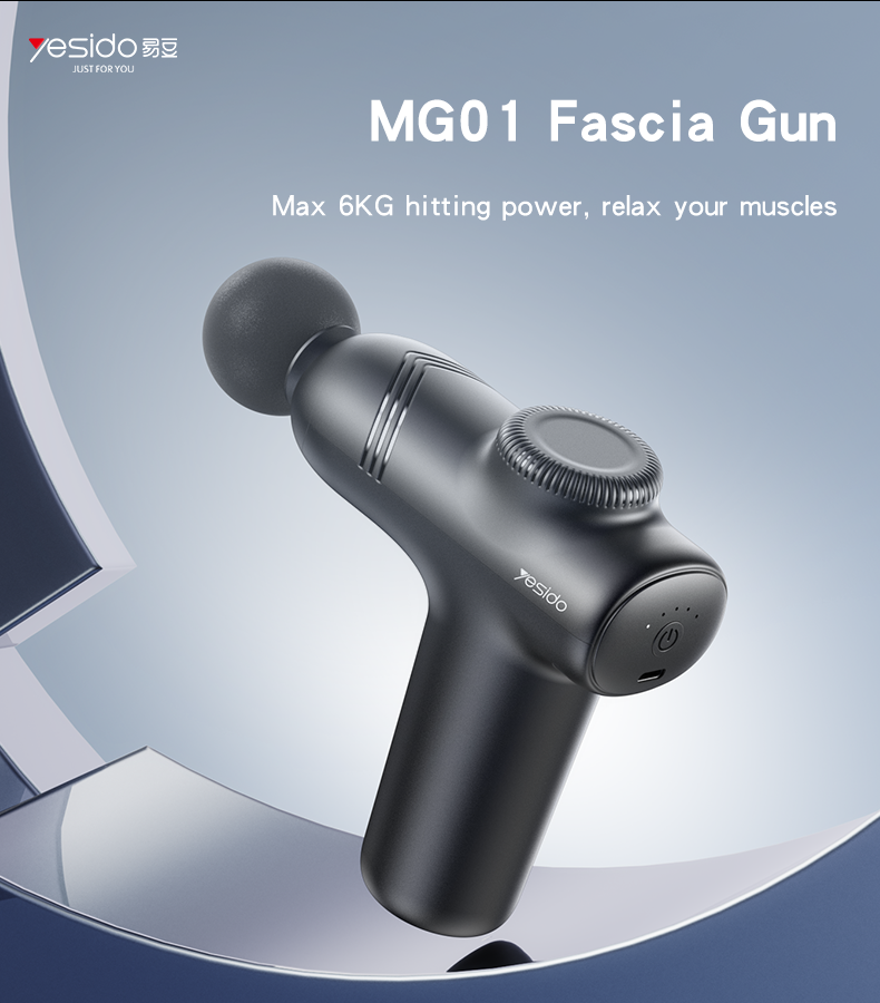 Yesido MG01 Rechargeable Deep-Tissue Massage Gun – 5 Speed