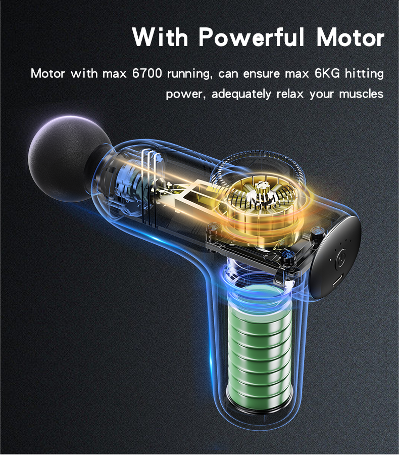 Yesido MG01 Rechargeable Deep-Tissue Massage Gun – 5 Speed
