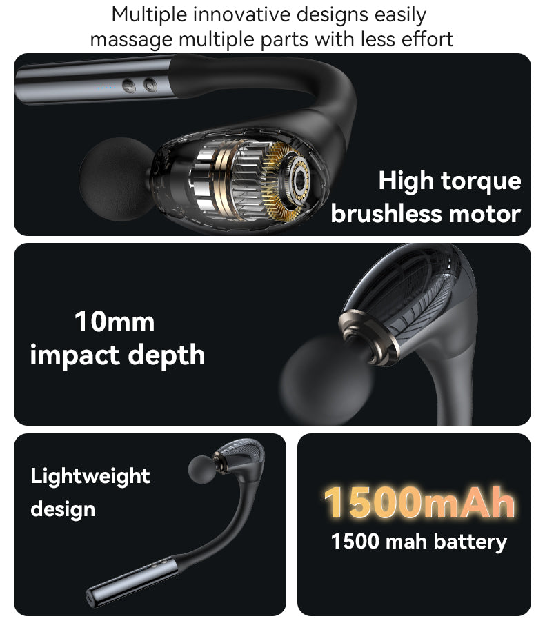 Yesido MG07 Handheld Curved Neck and Body Massager with Brushless Motor