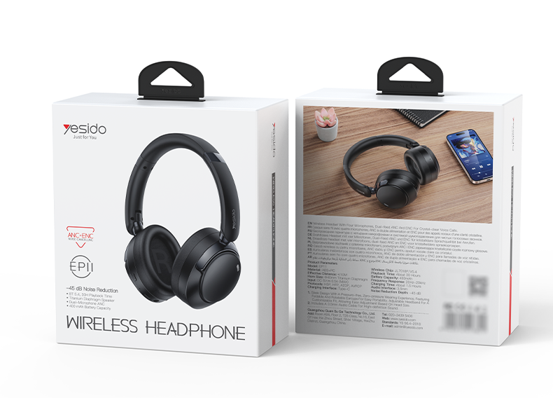 Yesido EP11 ANC/ENC Over-Ear Wireless Bluetooth Headphones