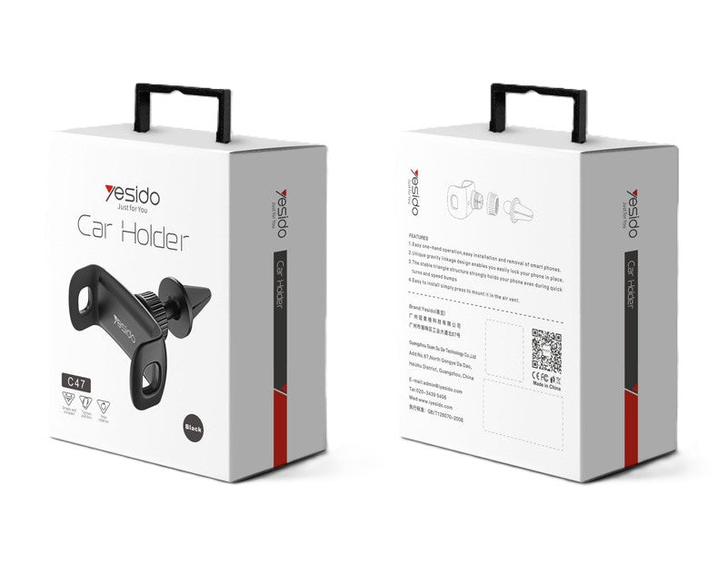 Yesido C47 Automatic Air-Vent Car Phone Holder for 4–6.5″ Phones