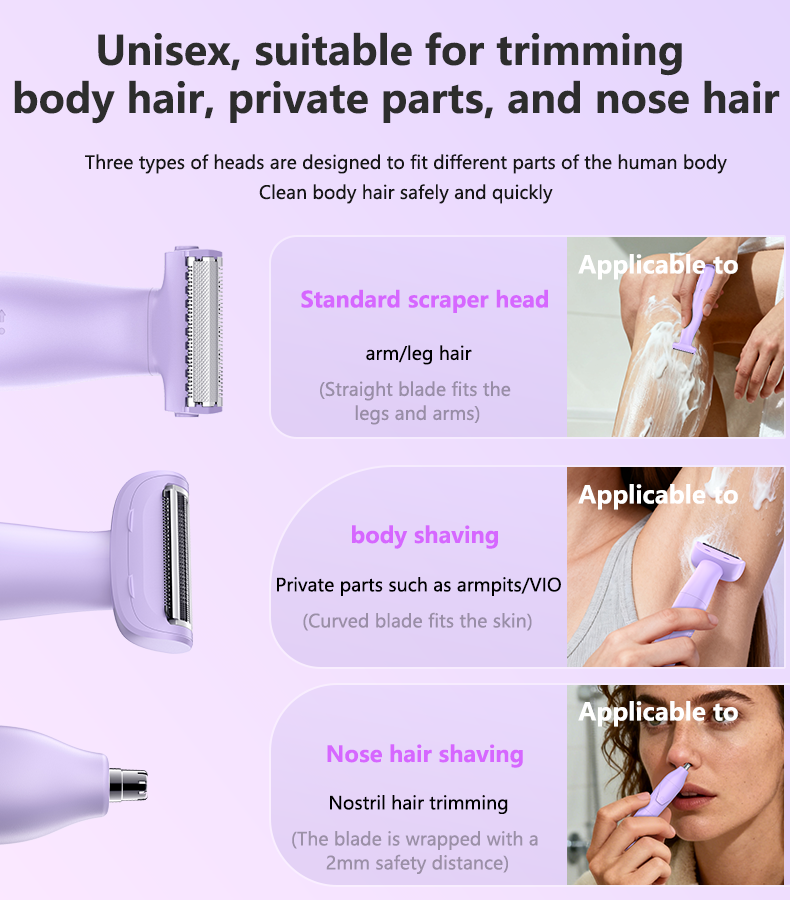 Yesido MG26 3-in-1 Rechargeable Body Hair Trimmer