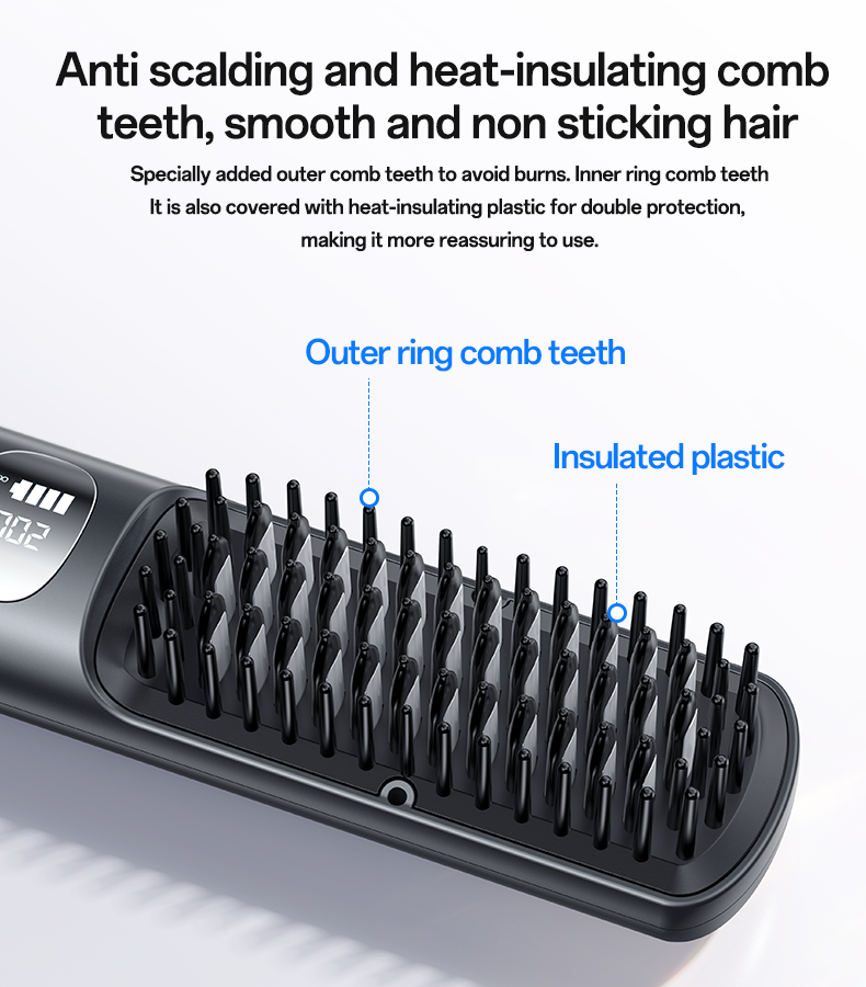 Yesido MG23 Cordless Hair Straightener Comb with Digital Display