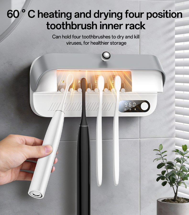 Yesido MG32 UV Toothbrush Steriliser and Dryer Holder – 4 Slot