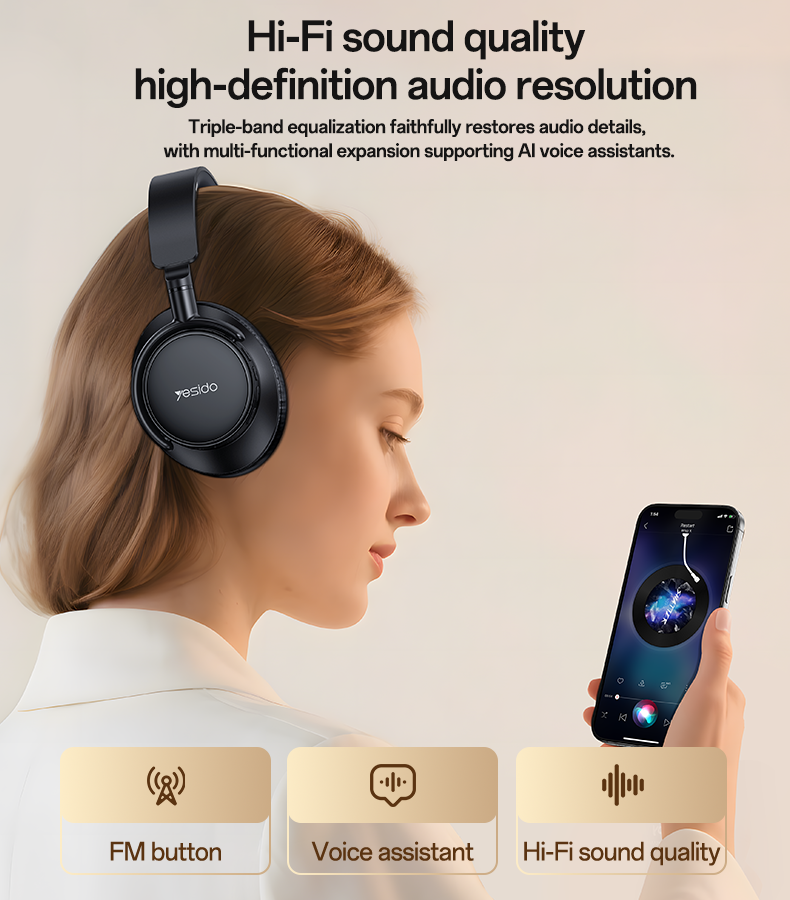 Yesido EP12 Wireless Over Ear Headphone