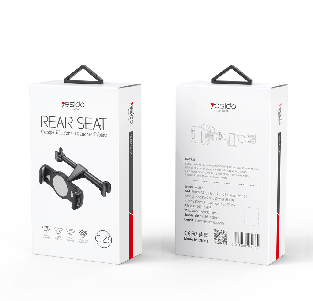 Yesido C29 360° Rear-Seat Headrest Phone & Tablet Holder