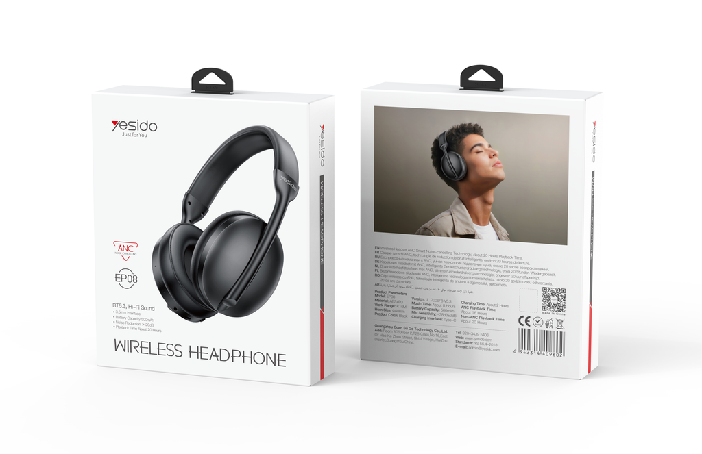 Yesido EP08 Wireless Over-Ear ANC Headphone
