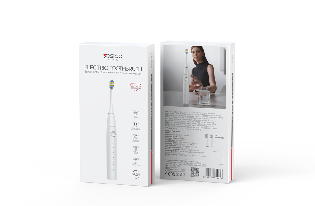Yesido MG24 Rechargeable Sonic Electric Toothbrush with 5 Cleaning Modes