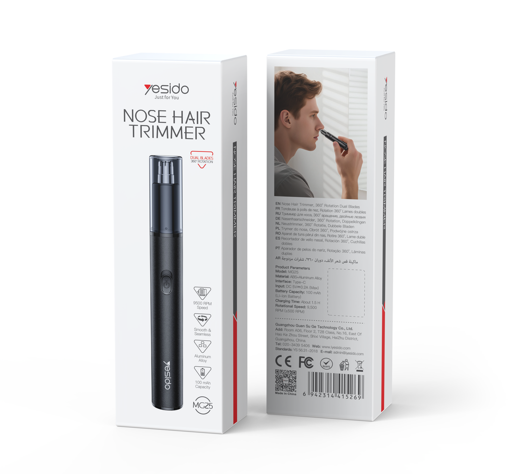 Yesido MG25 Rechargeable Nose and Ear Hair Trimmer