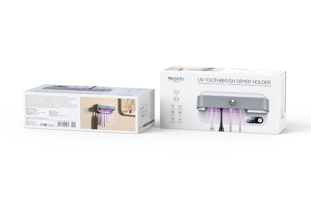 Yesido MG32 UV Toothbrush Steriliser and Dryer Holder – 4 Slot