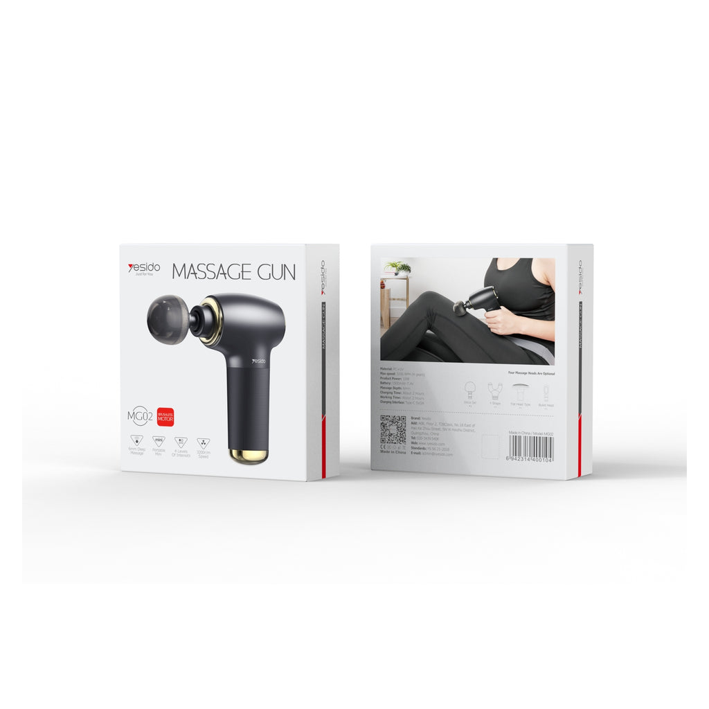 Yesido MG02 Mini Brushless Motor Massage Gun – 4 Speed